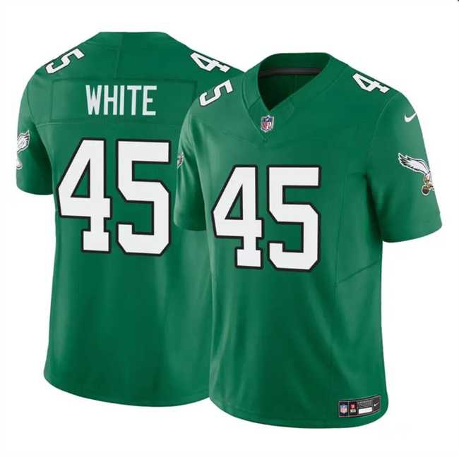 Men & Women & Youth Philadelphia Eagles #45 Devin White Green 2023 F.U.S.E Throwback Vapor Untouchable Limited Stitched Jersey